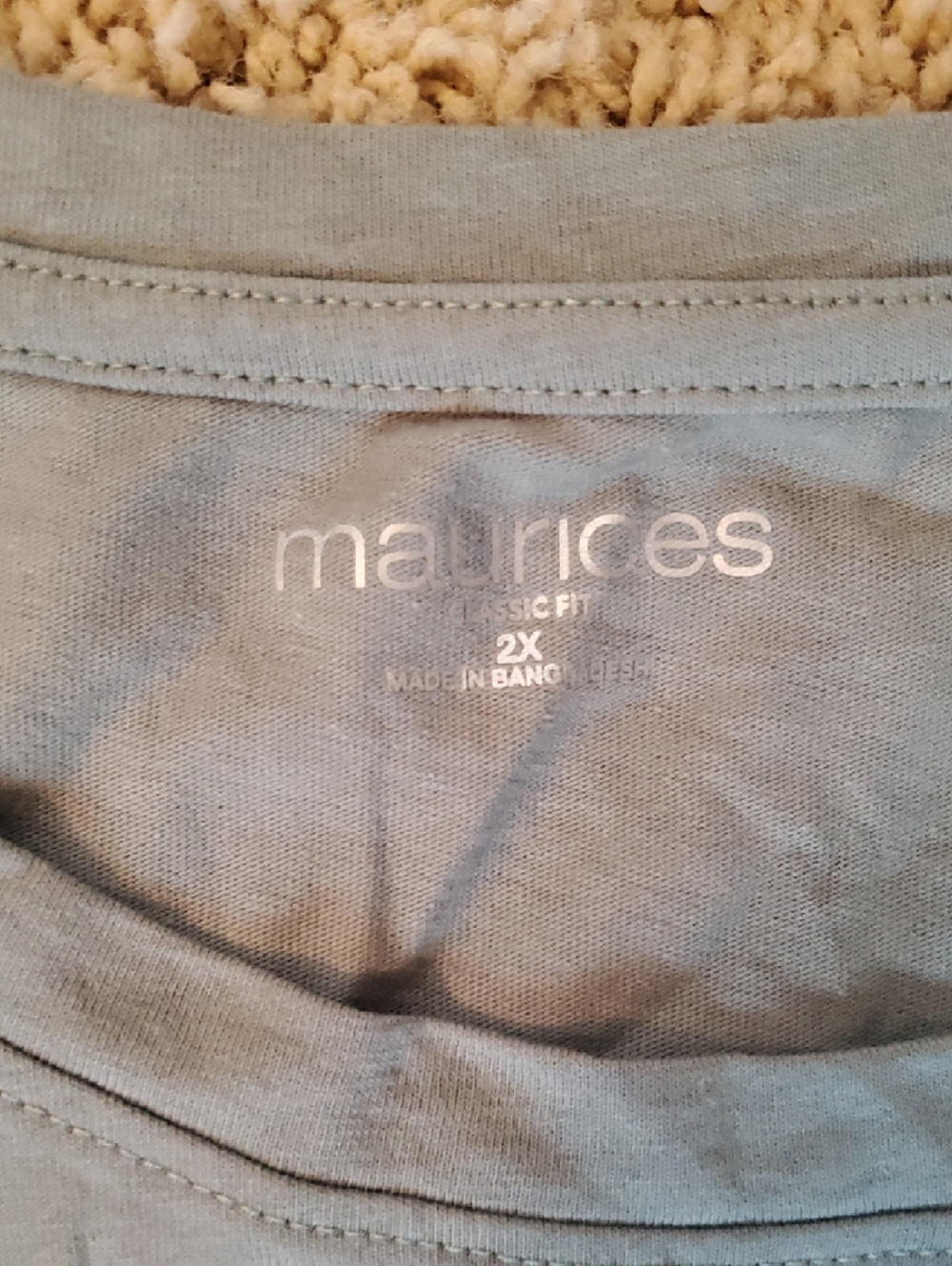 Women's Maurices Seafoam Green Classic Fit Tee 2x - Picture 4 of 5